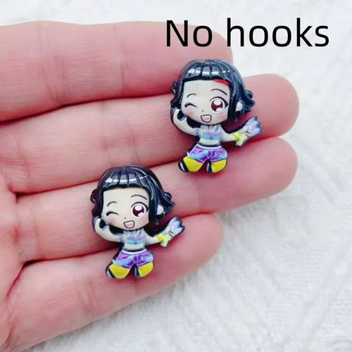 10pcs resin cartoon character jewelry earrings necklaces bracelets
