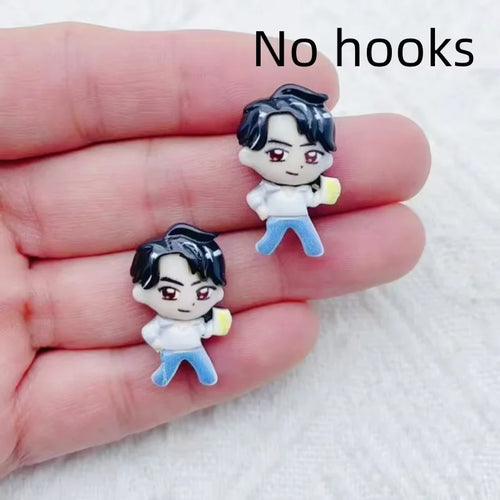 10pcs resin cartoon character jewelry earrings necklaces bracelets