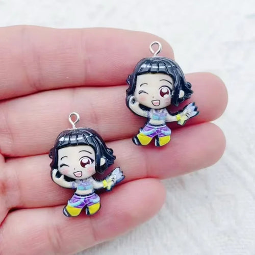 10pcs resin cartoon character jewelry earrings necklaces bracelets