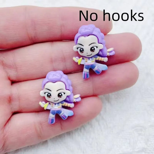 10pcs resin cartoon character jewelry earrings necklaces bracelets