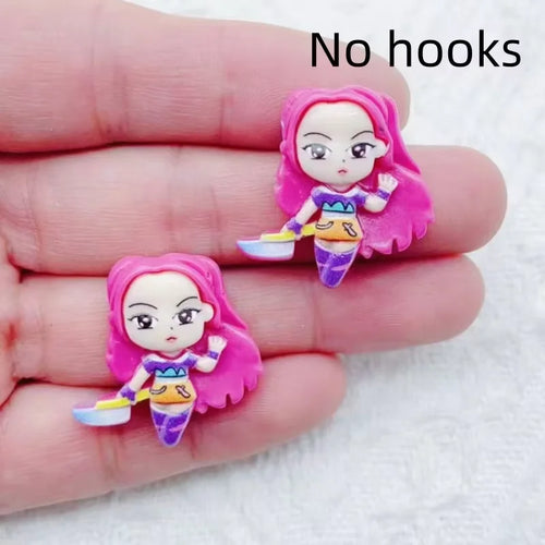 10pcs resin cartoon character jewelry earrings necklaces bracelets