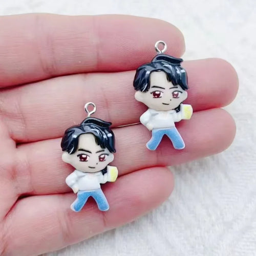 10pcs resin cartoon character jewelry earrings necklaces bracelets