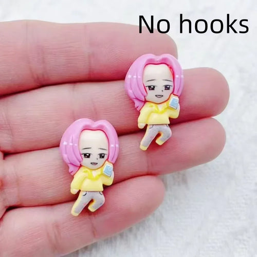 10pcs resin cartoon character jewelry earrings necklaces bracelets