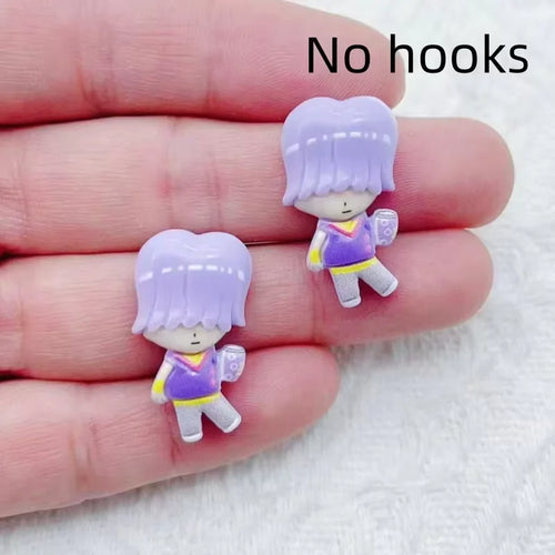 10pcs resin cartoon character jewelry earrings necklaces bracelets
