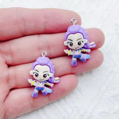 10pcs resin cartoon character jewelry earrings necklaces bracelets