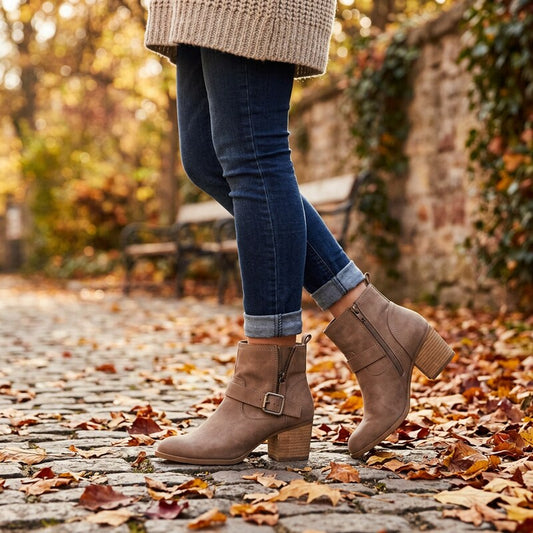 Madden Girl Womens Fibbi Ankle Boot, Taupe, Size 9.5